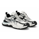 EMPORIO ARMANI Mesh Lace-Up Sneakers X8X249-WHTBLK - White Black / 35 2/3