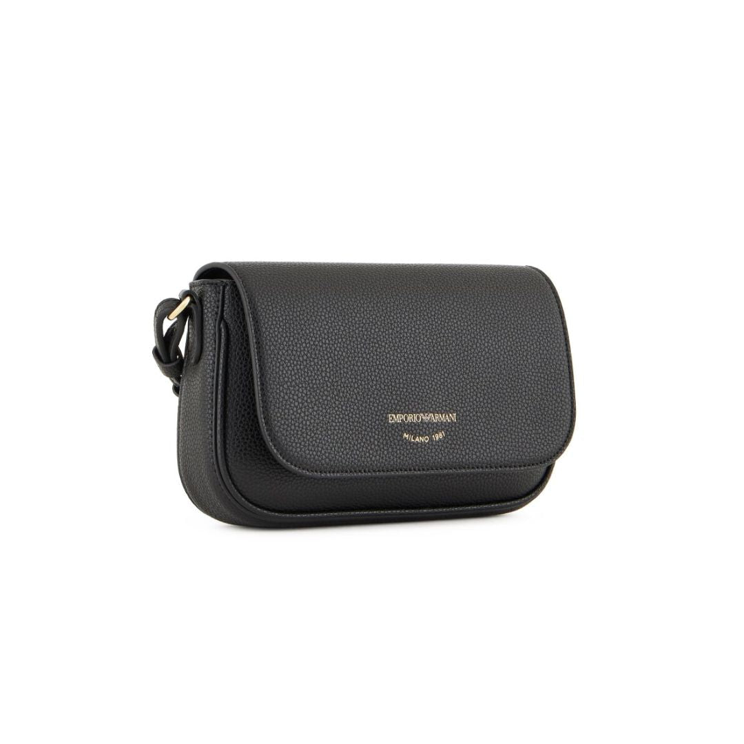 Emporio Armani Mini Bag with Deer Print Trim BLK Black