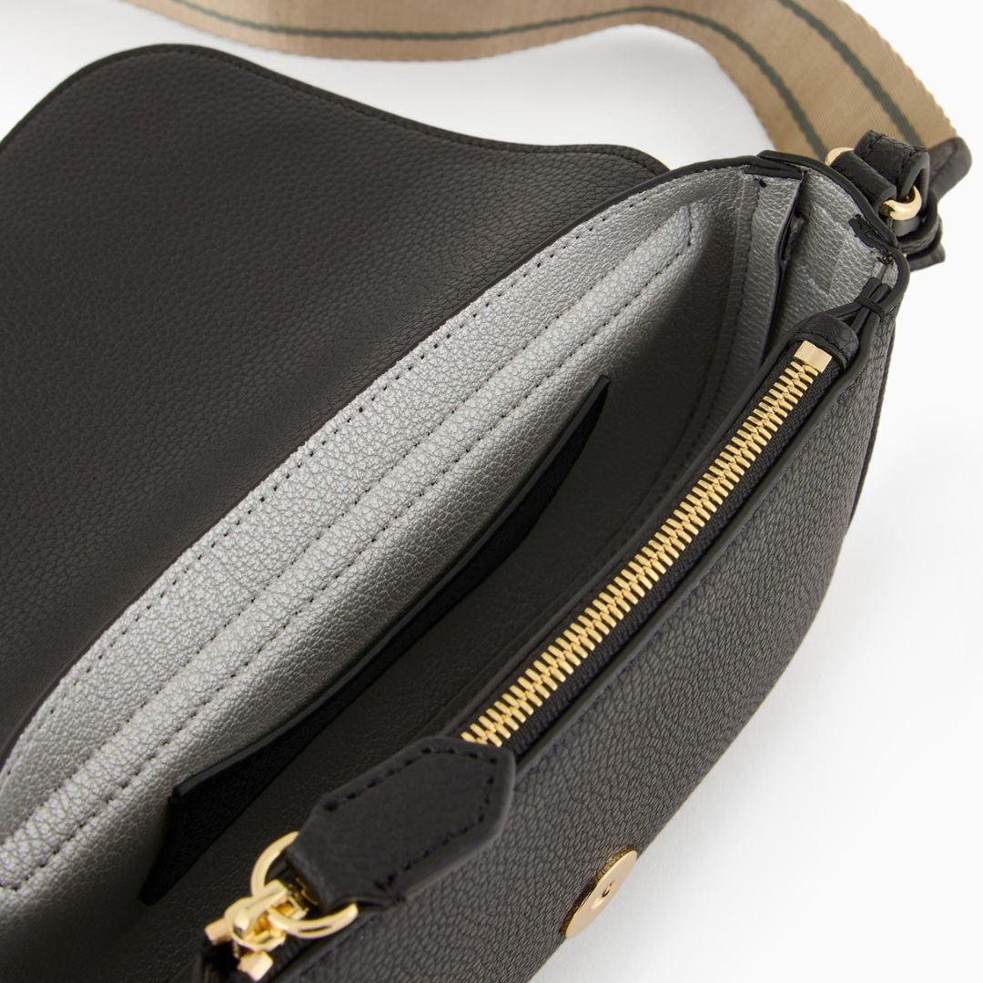 Emporio Armani Mini Bag with Deer Print Trim BLK Black