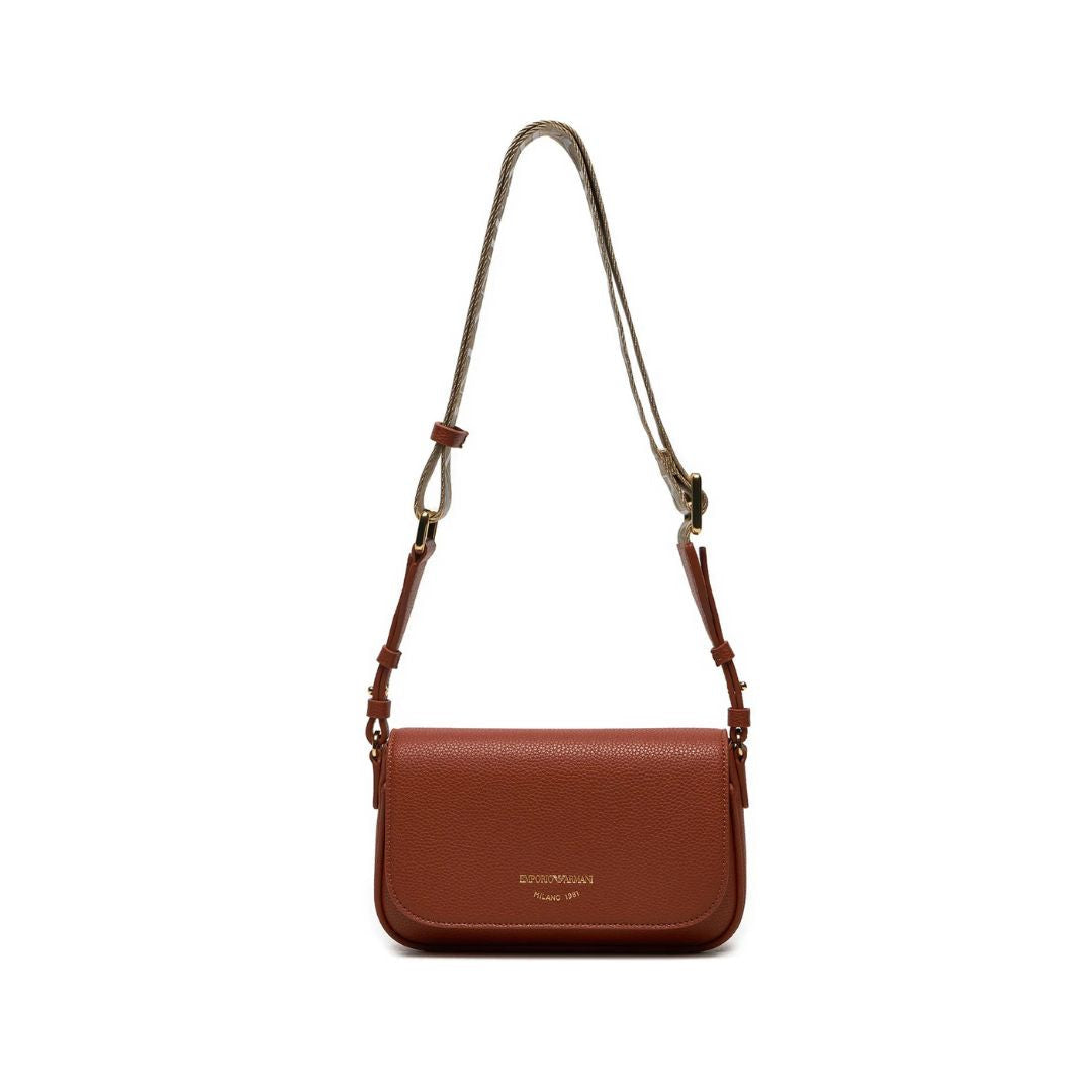 Emporio Armani Mini Bag with Deer Print Trim TAN Tan