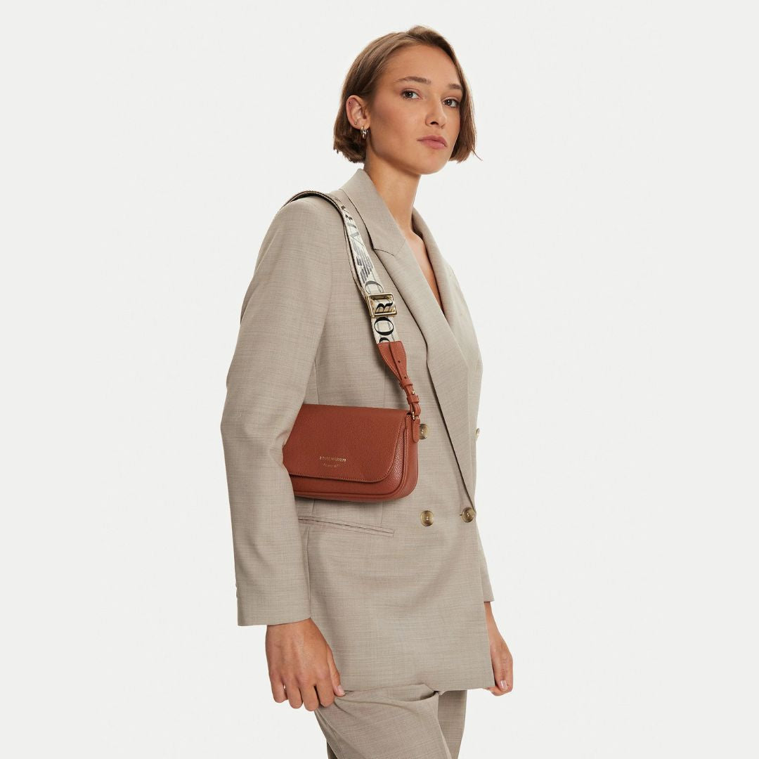 Emporio Armani Mini Bag with Deer Print Trim TAN Tan