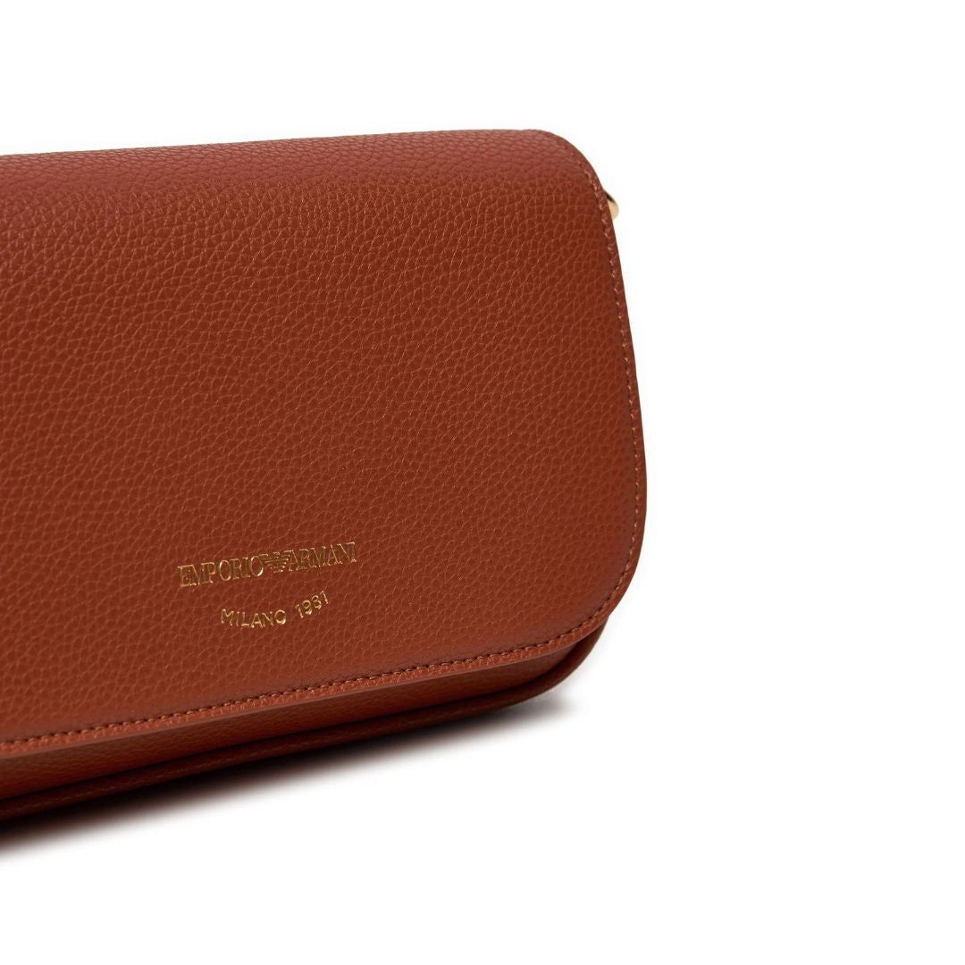 Emporio Armani Mini Bag with Deer Print Trim TAN Tan