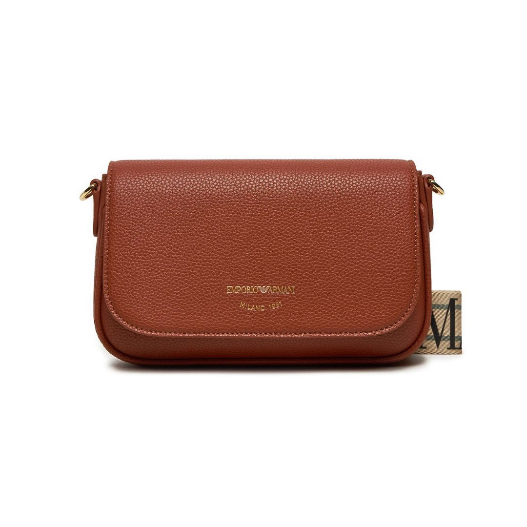 Emporio Armani Mini Bag with Deer Print Trim TAN Tan