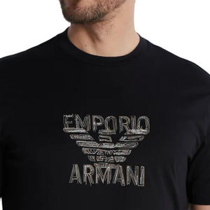 EMPORIO ARMANI Multi Eagle Logo T-Shirt Men - BLK