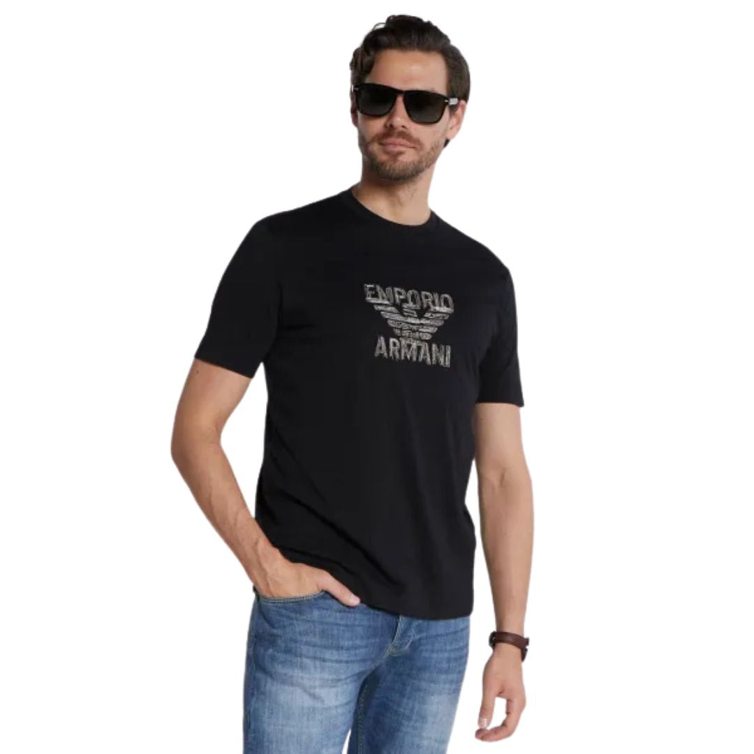 EMPORIO ARMANI Multi Eagle Logo T-Shirt Men - BLK