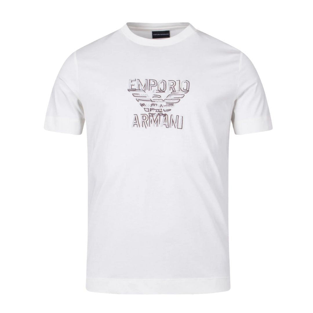EMPORIO ARMANI Multi Eagle Logo T-Shirt Men - WHT