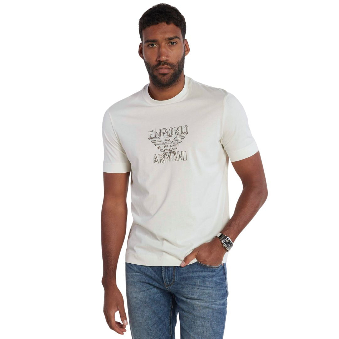 EMPORIO ARMANI Multi Eagle Logo T-Shirt Men - WHT
