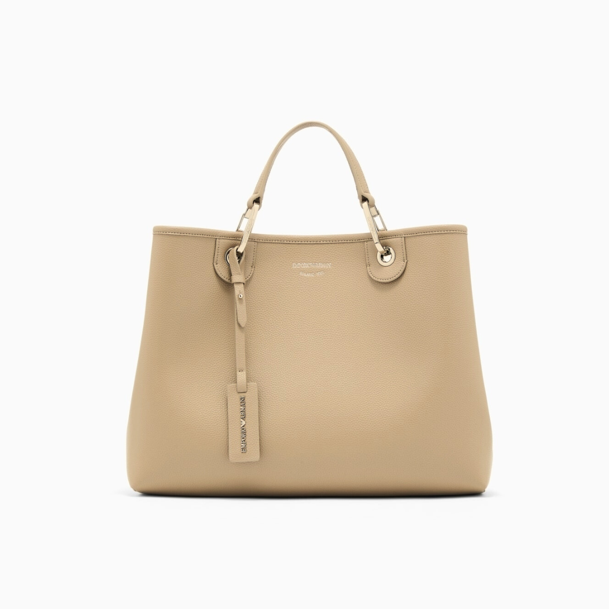 Emporio Armani MyEA Small Shopper Bag with Deer-Print Finish Y3D166 YFO5B- BEG - Beige