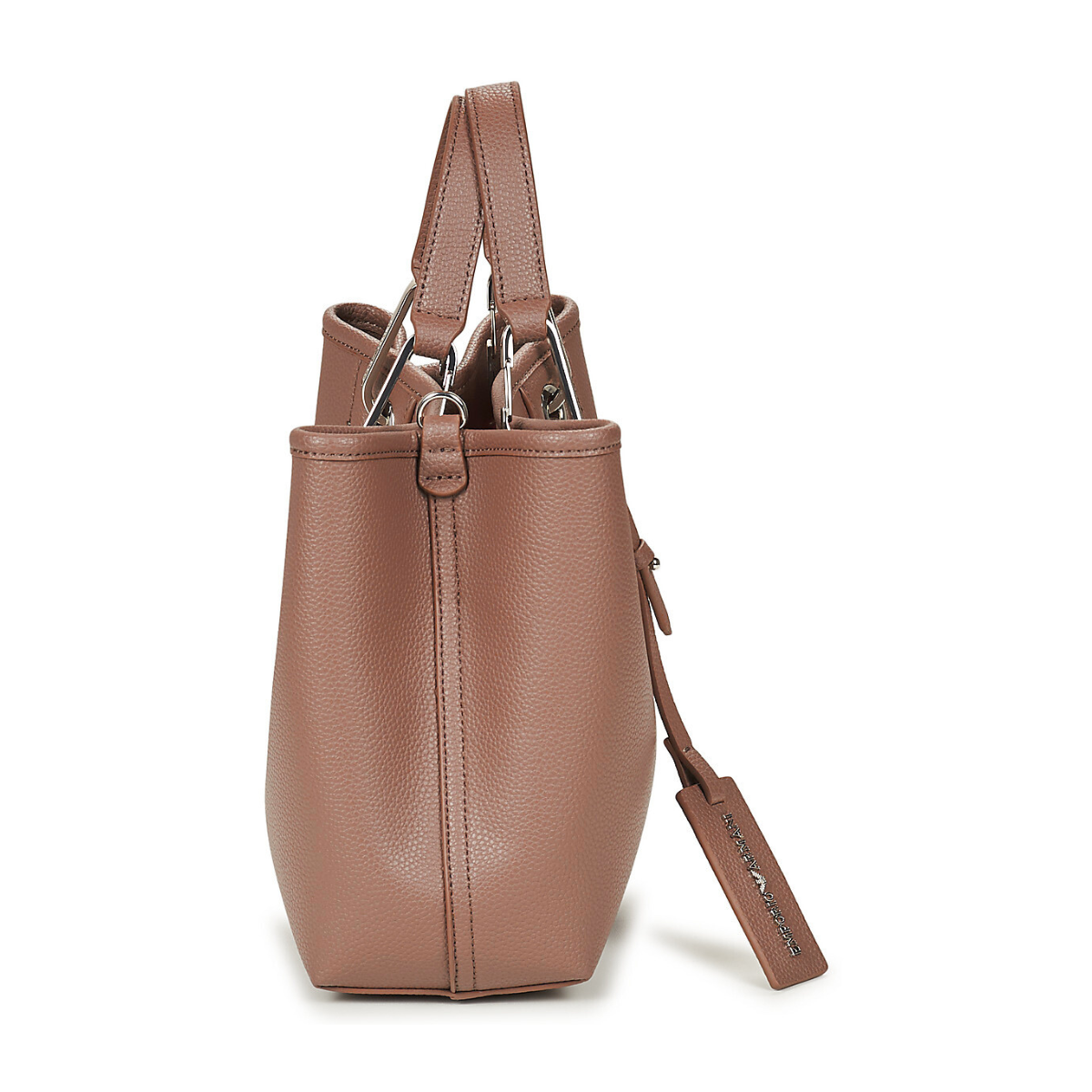 Emporio Armani MyEA Small Shopper Bag with Deer-Print Finish Y3D166 YFO5B- BRN - Brown