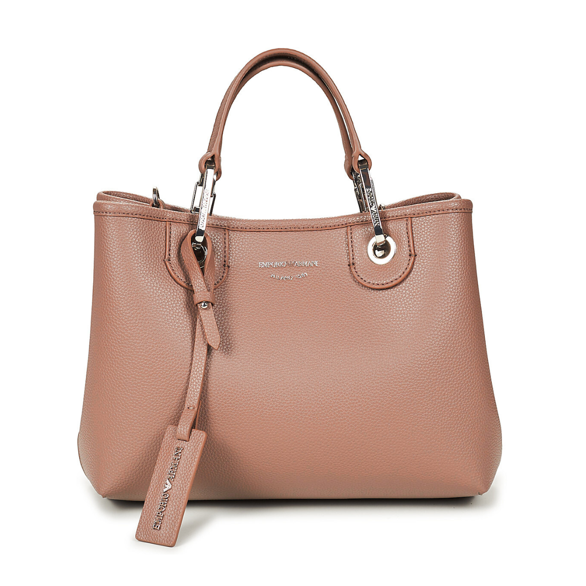 Emporio Armani MyEA Small Shopper Bag with Deer-Print Finish Y3D166 YFO5B- BRN - Brown