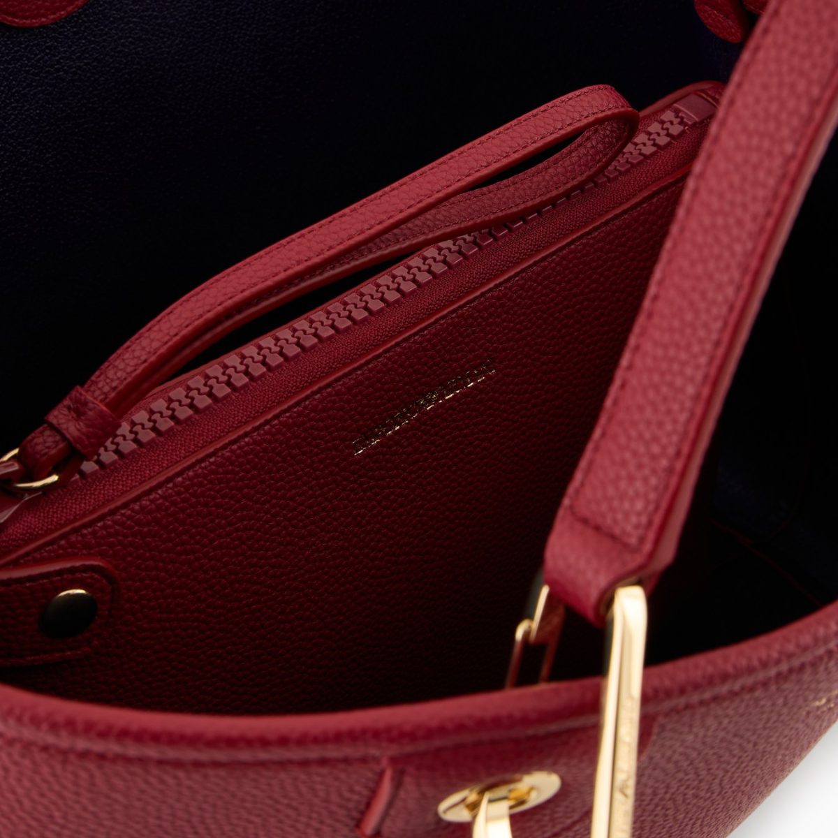 Emporio Armani MyEA Small Shopper Bag with Deer-Print Finish Y3D166 YFO5B - BUR - Burgundy