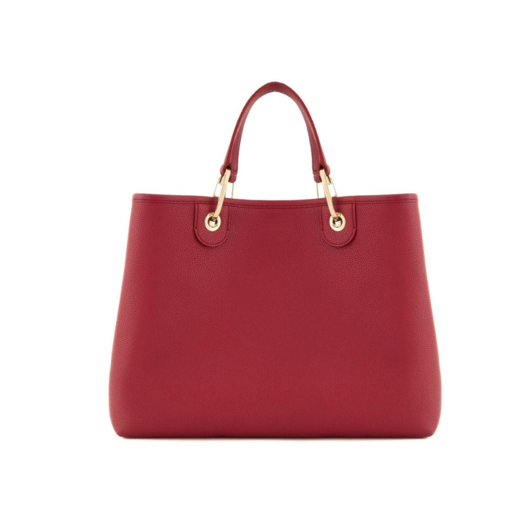 Emporio Armani MyEA Small Shopper Bag with Deer-Print Finish Y3D166 YFO5B - BUR - Burgundy