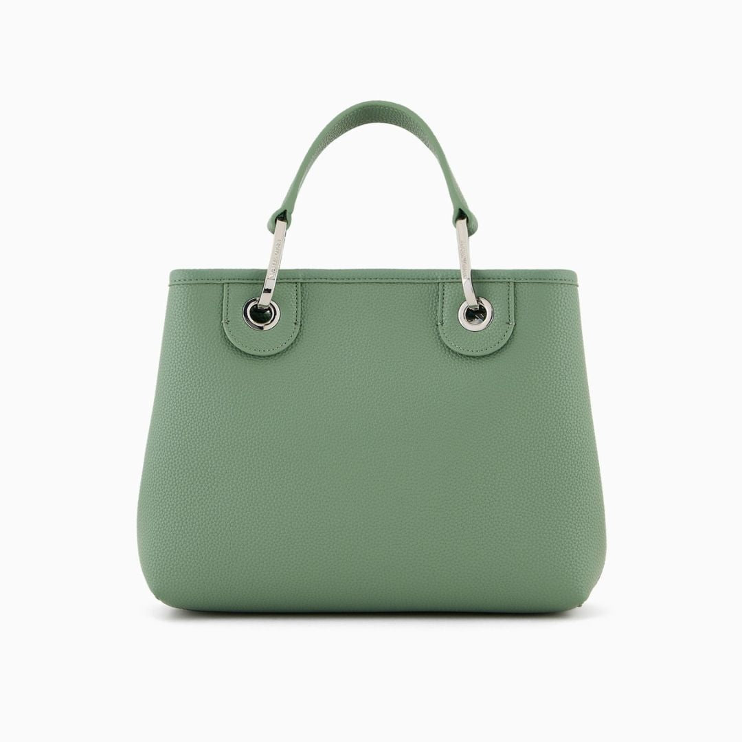 Emporio Armani MyEA Small Shopper Bag with Deer Print Finish Y3D166 YFO5B GRN Green