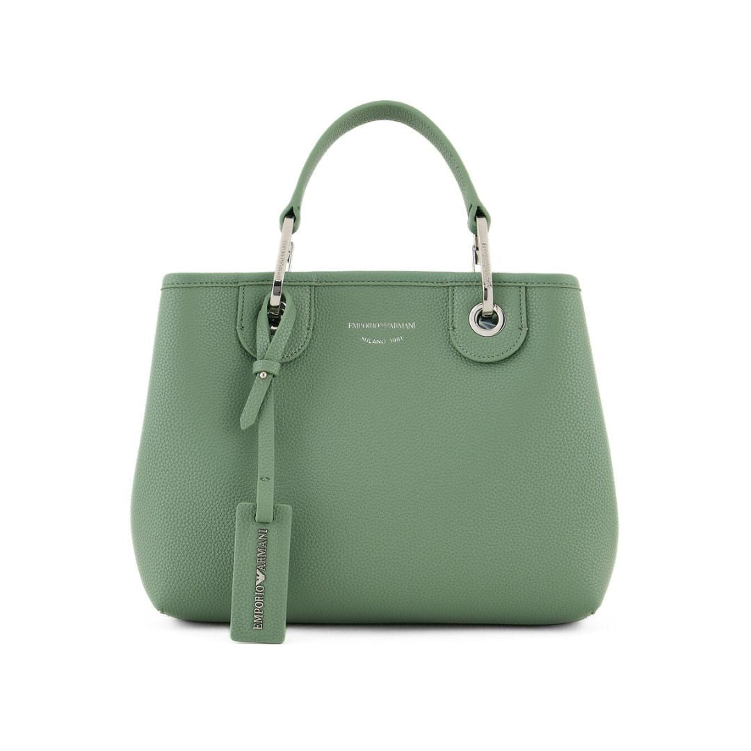 Emporio Armani MyEA Small Shopper Bag with Deer Print Finish Y3D166 YFO5B GRN Green