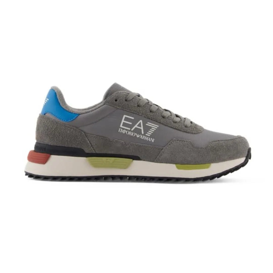 EMPORIO ARMANI Retro Sneakers 7X000380-GRYBLU - Gray Blue / 41 1/3