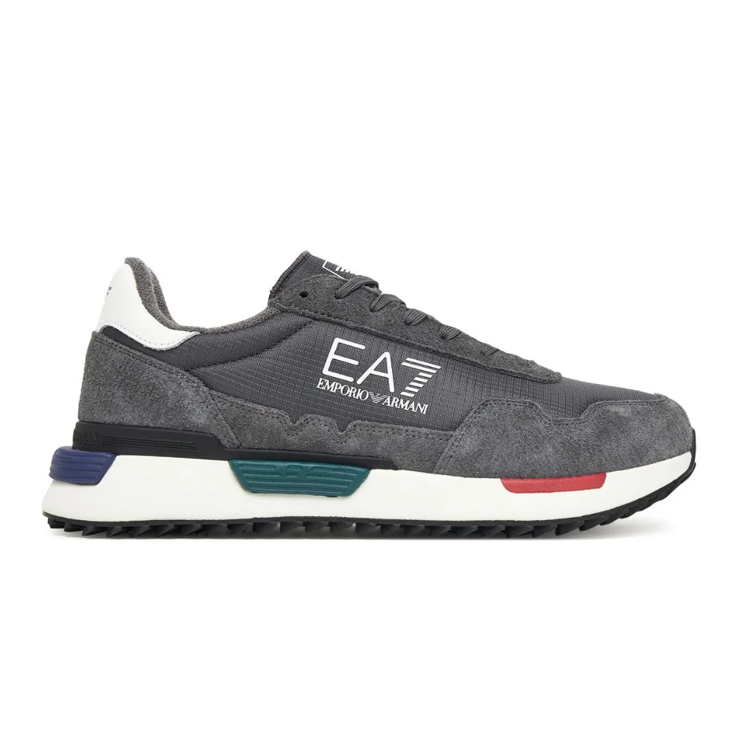 EMPORIO ARMANI Retro Sneakers 7X000380-GRYGRN - Gray Green / 45 1/3