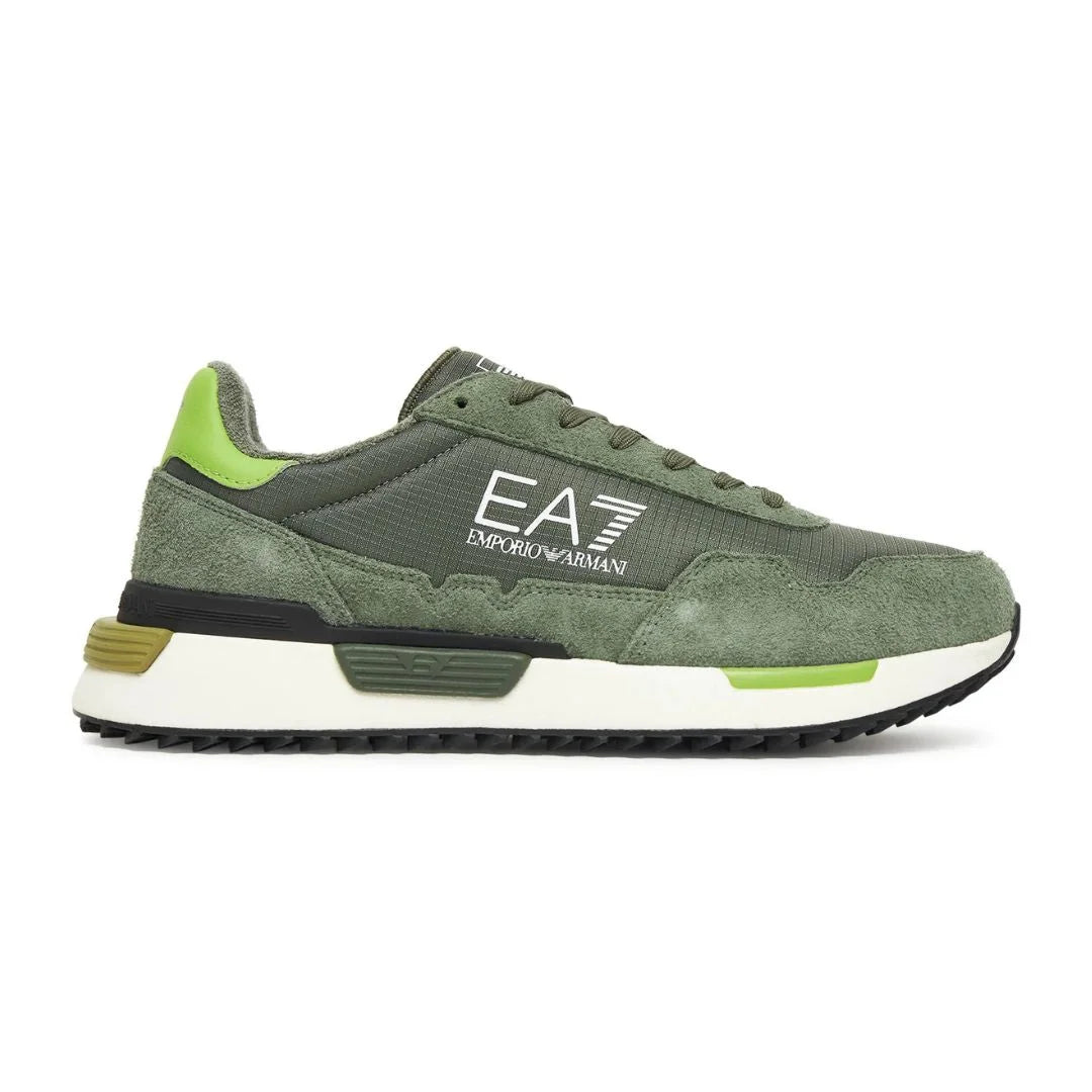 EMPORIO ARMANI Retro Sneakers 7X000380-OLVLEM - Olive Lemon / 42