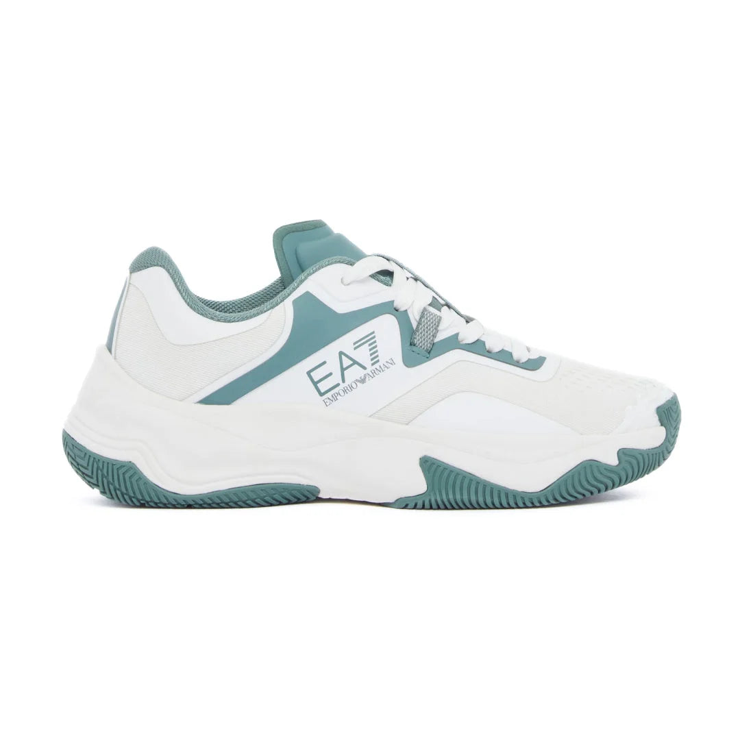 EMPORIO ARMANI Running Mesh Upper New Padel X8X248-WHTGRN - White Green / 35 1/3