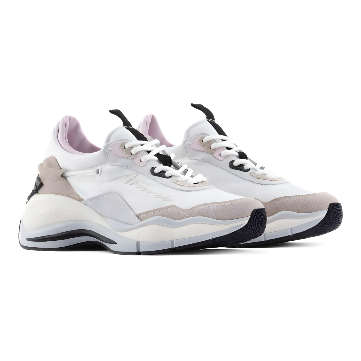 EMPORIO ARMANI Sneakers Unisex X3X173-WHTRSE - White/ Rose / 38
