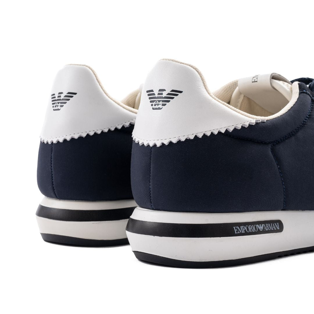 EMPORIO ARMANI Sneakers with Suede Details and Eagle Logo X4X260-NVY