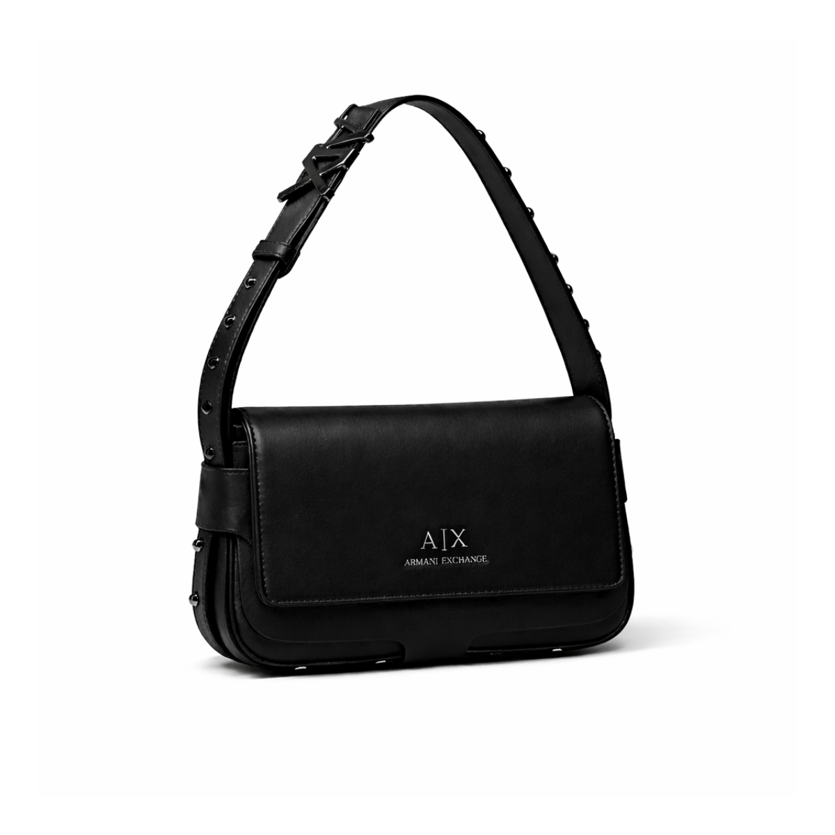 Emporio Armani trap and the brand logo Shoulder Bag Women - BLK - Black