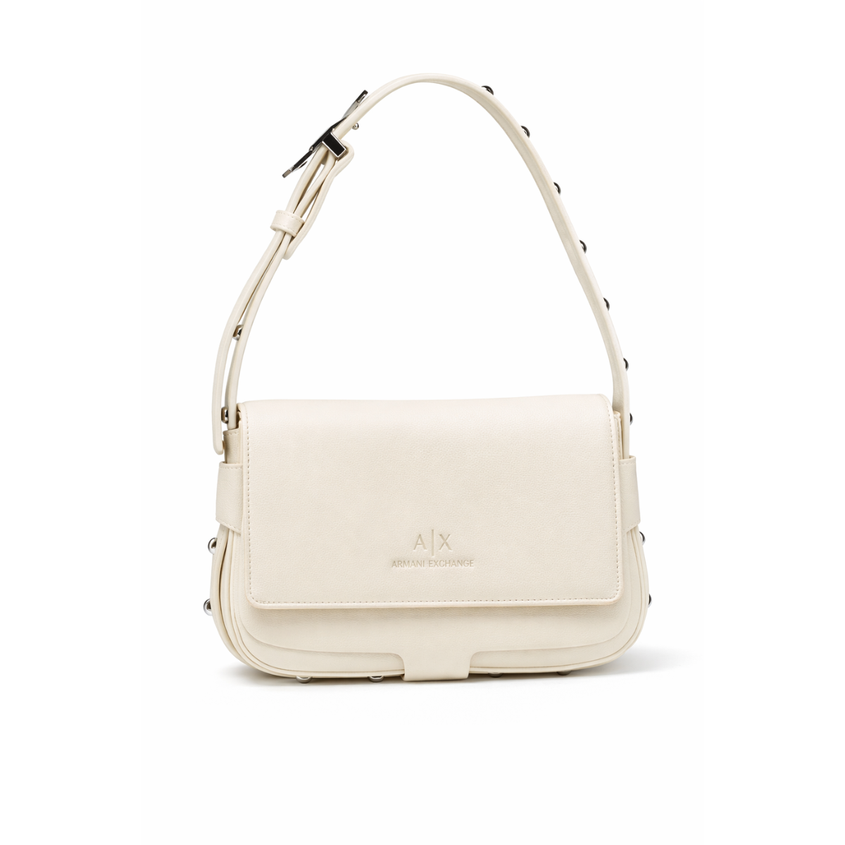 Emporio Armani trap and the brand logo Shoulder Bag Women - CRM - Cream