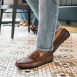 Florsheim Motor Moc Toe Penny Driver TAN