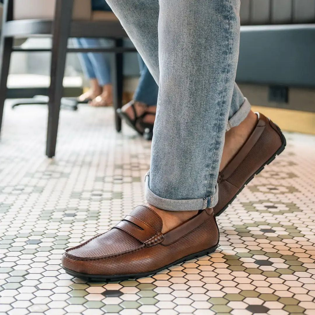Florsheim Motor Moc Toe Penny Driver TAN