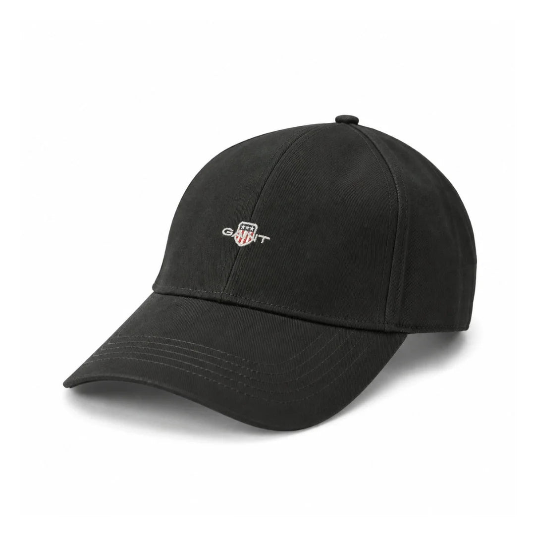GANT Shield Logo Cotton Twill Baseball Cap Men - Black