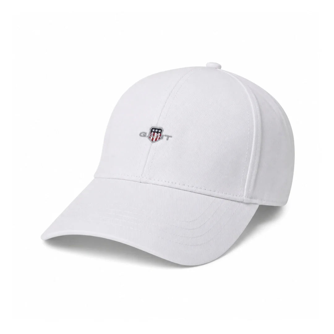 GANT Shield Logo Cotton Twill Baseball Cap Men - White
