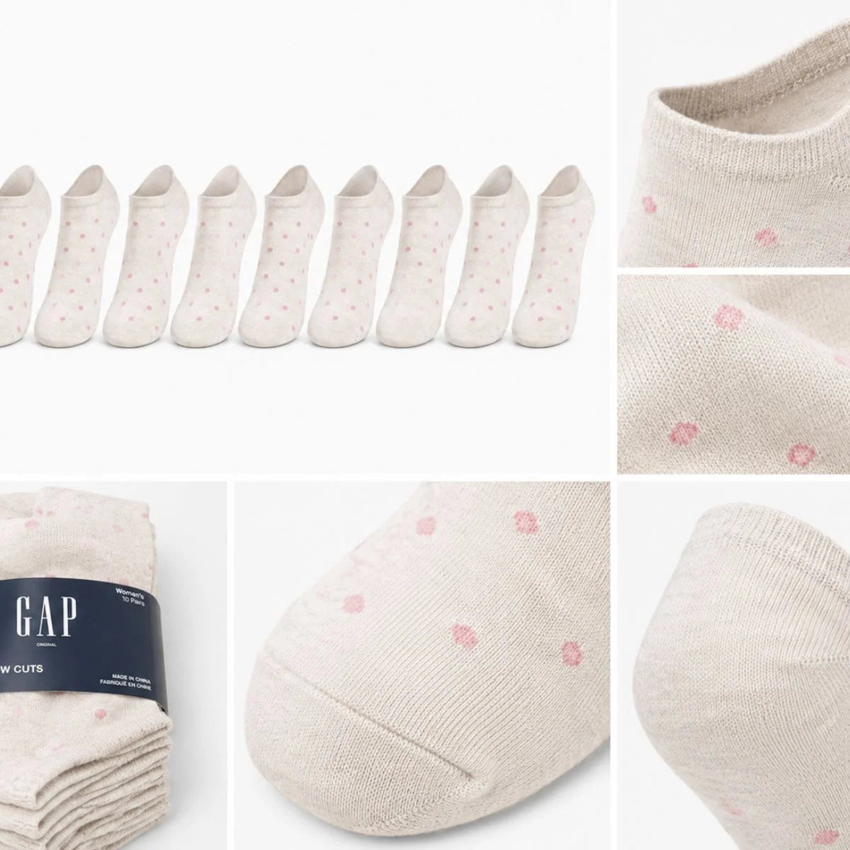 GAP 10-Pack Low Cut Socks -BEG - 10 Pairs / Beige / OS