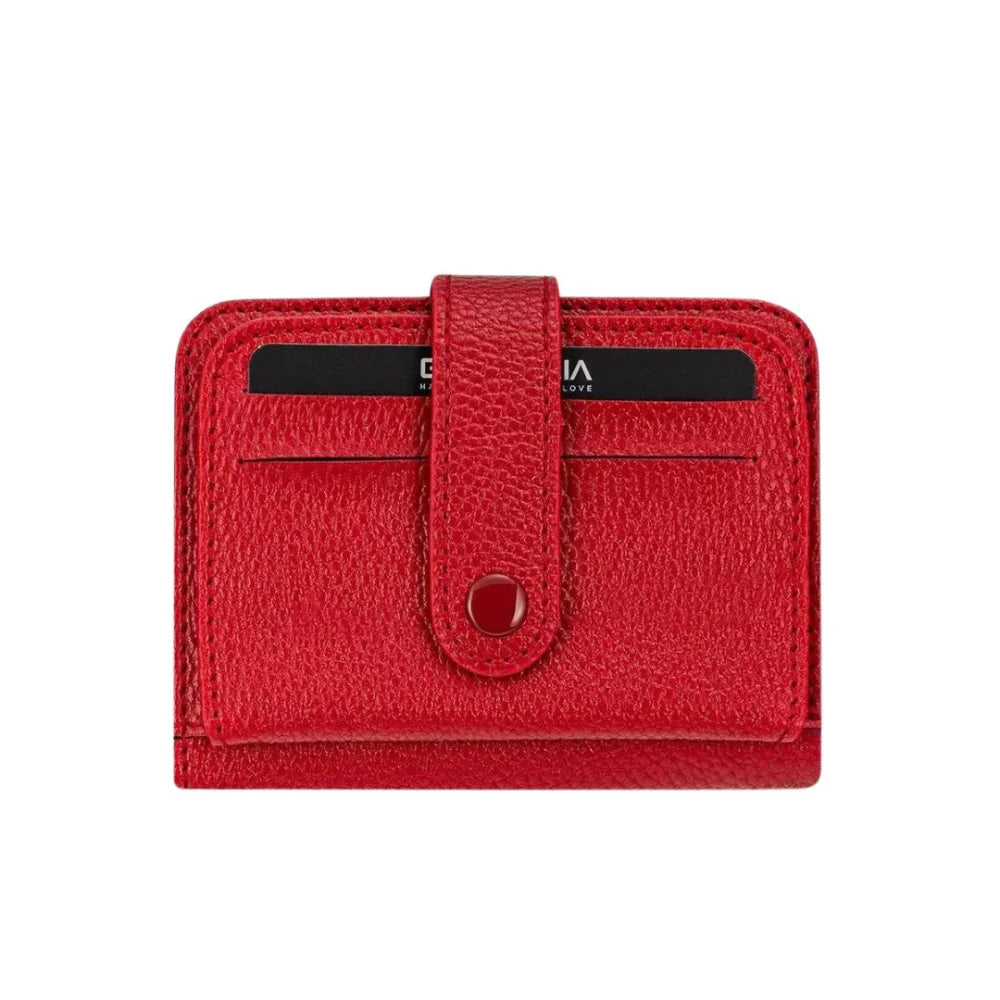 Garbalia Pedras Slim Design Unisex Card Holder Wallet - Red