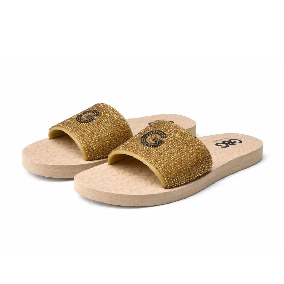 GBG Los Angeles Slip on Sandals Women - GLD - Gold / 35