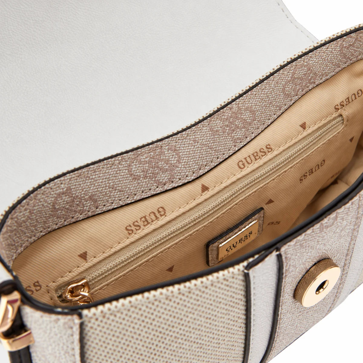 GUEES Kerima 4G Logo Mini Handbag Bag - BGE - Beige