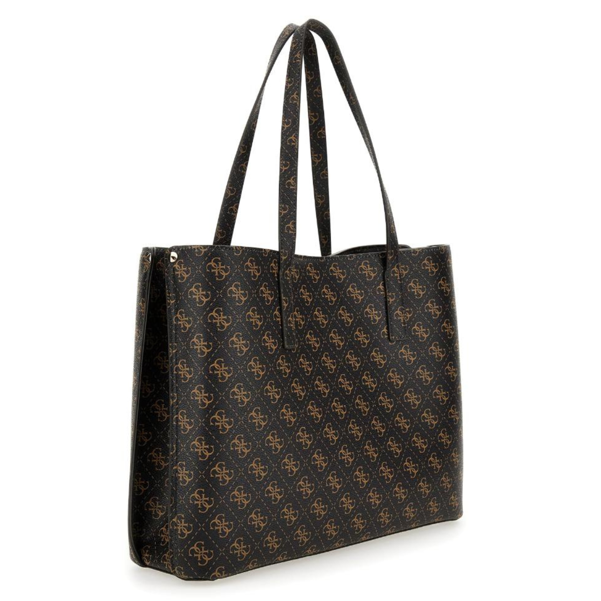 GUEES Meridian Monogram Girlfriend Tote Bag - BRN - Brown