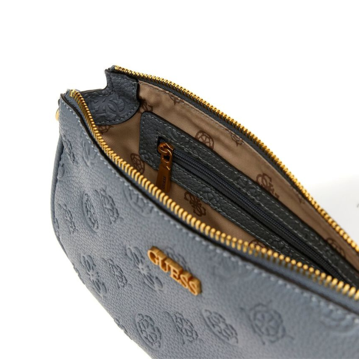 Guess 4k Logo Izzy Mini Crossbody Bag-BLU - Blue