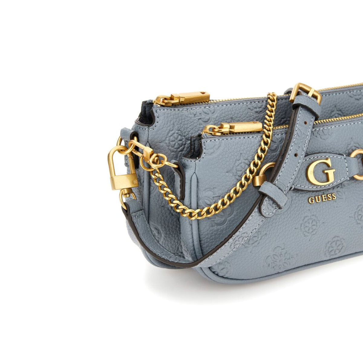 Guess 4k Logo Izzy Mini Crossbody Bag-BLU - Blue