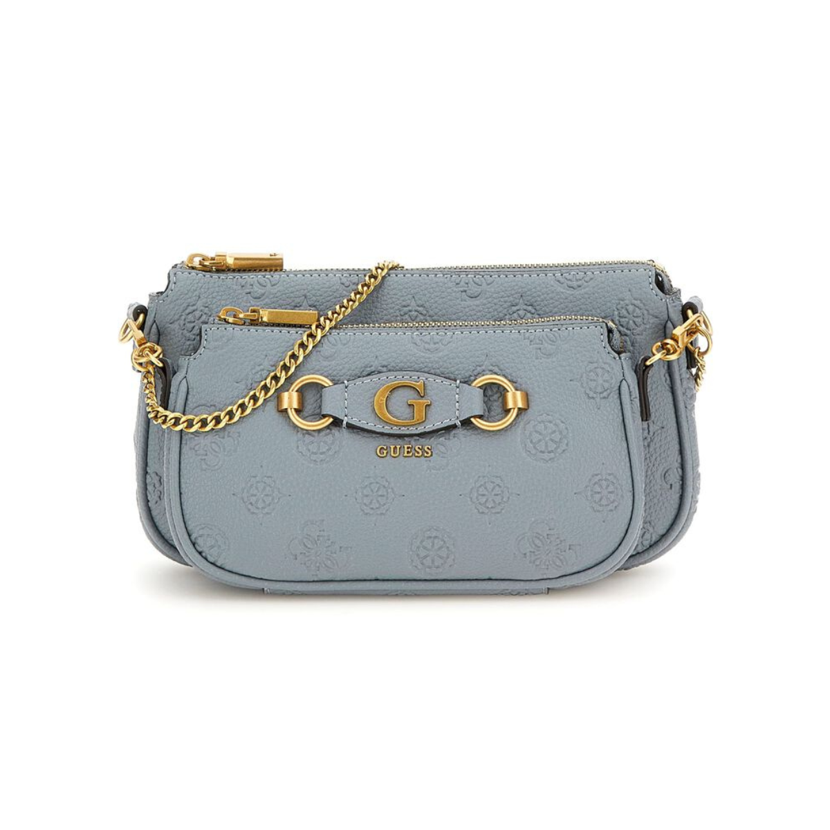 Guess 4k Logo Izzy Mini Crossbody Bag-BLU - Blue
