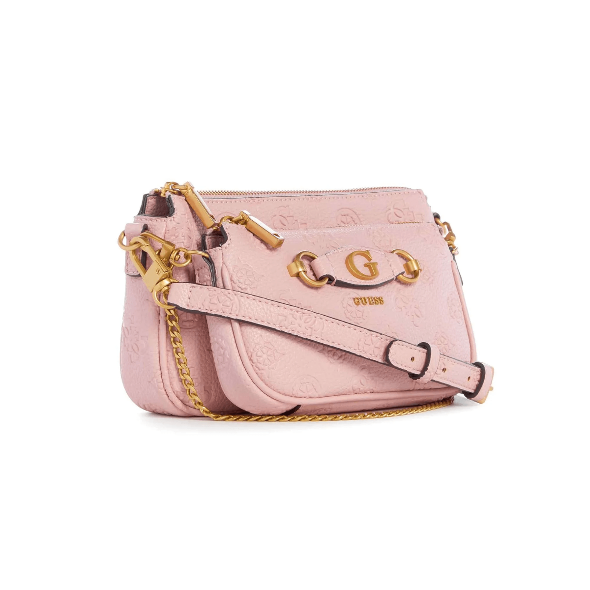 Guess 4k Logo Izzy Mini Crossbody Bag PNK - Pink