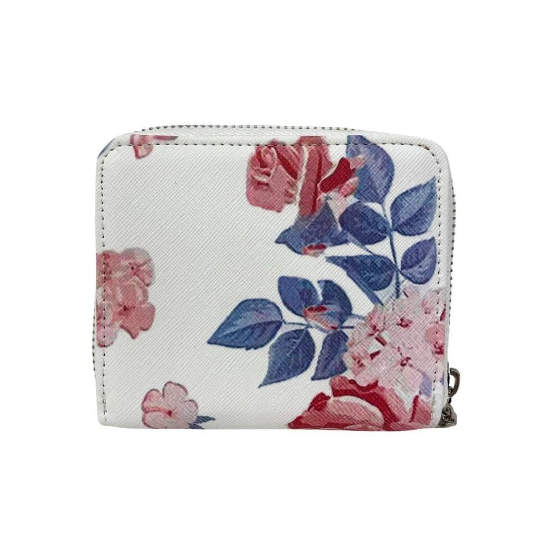 Guess Abree Faux-Saffiano Zip-Around Wallet - Floral