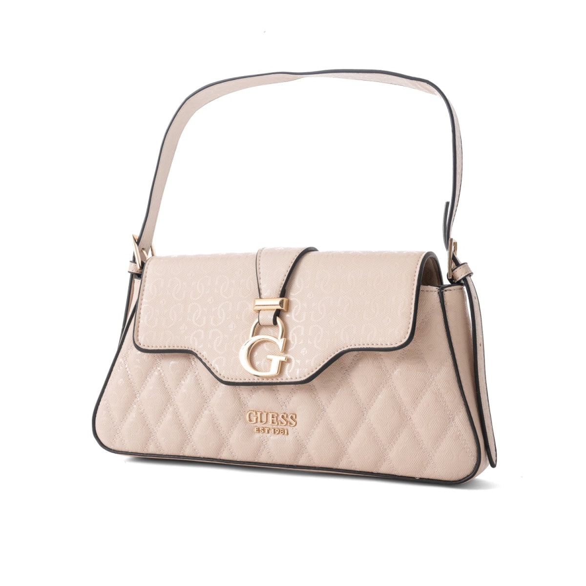 GUESS ADI FLAP SHOULDER BAG-BEG - Beige