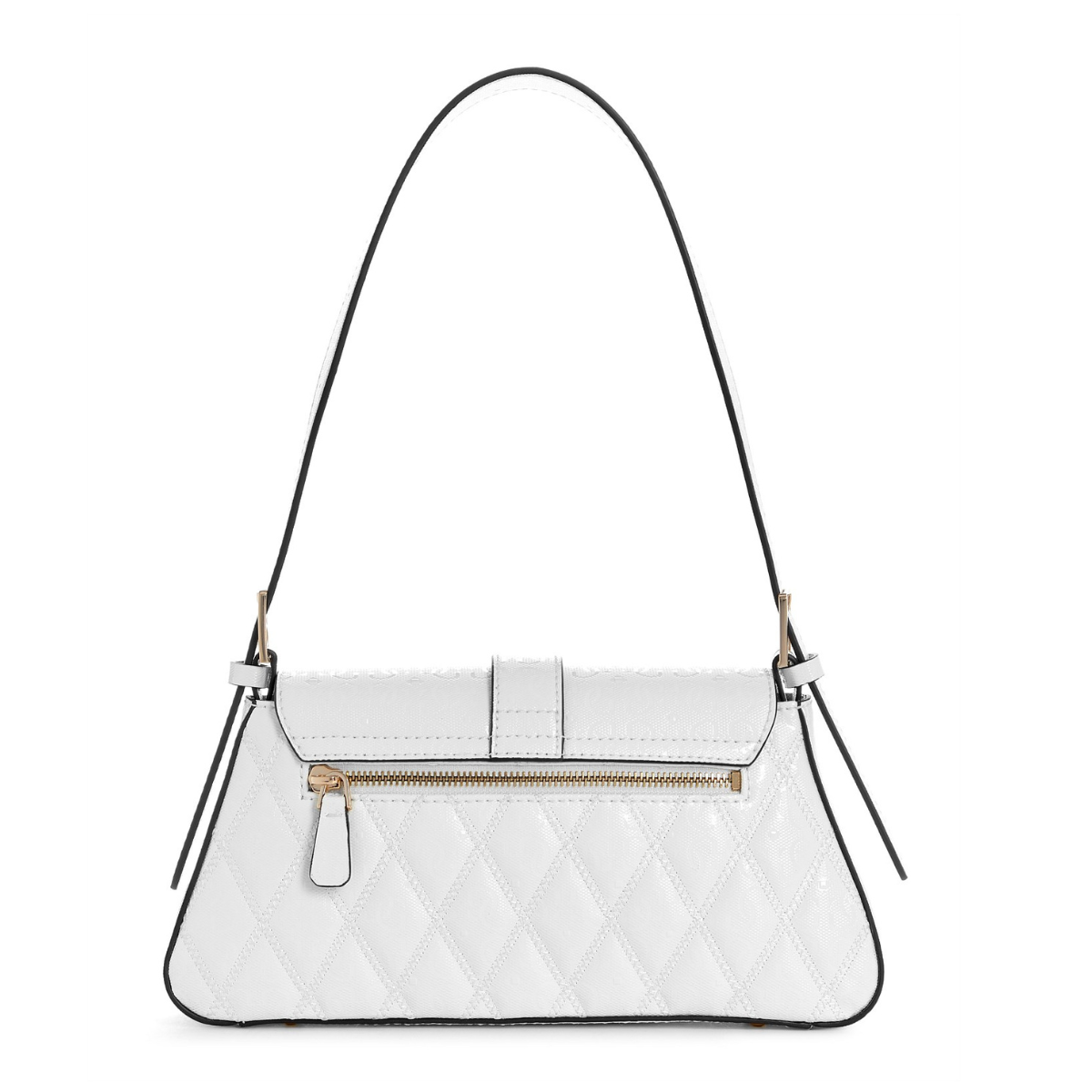 GUESS ADI FLAP SHOULDER BAG-WHT - White