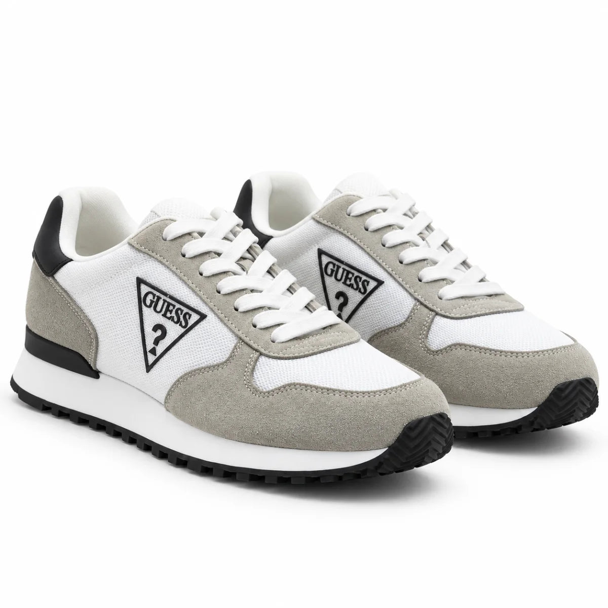 GUESS Adie Triangle Sneakers Men - WHT - Black / 39