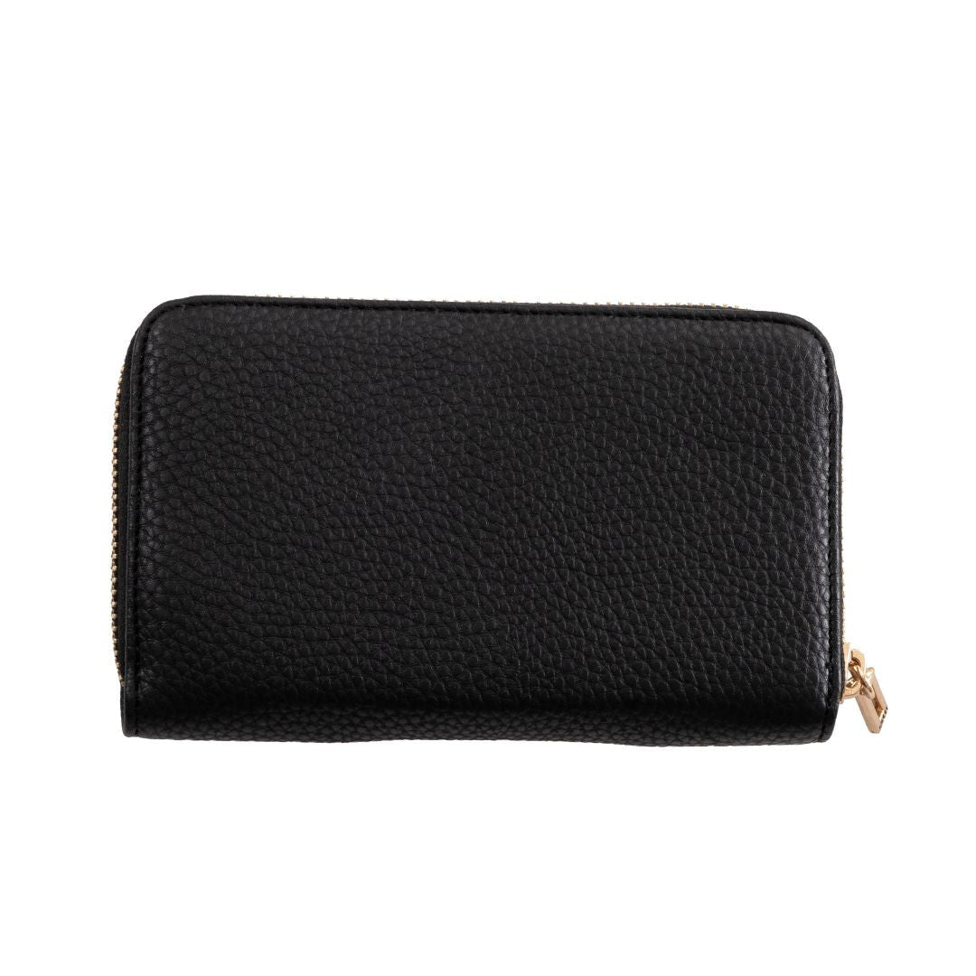 GUESS Alaina Charm Zip-around Wallet - Black