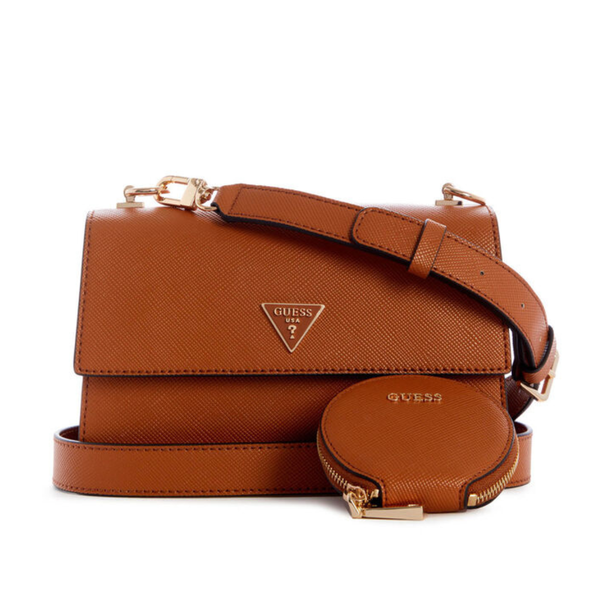 GUESS Alexie Crossbody Flap bag Shoulder Bag Women - TAN - Tan