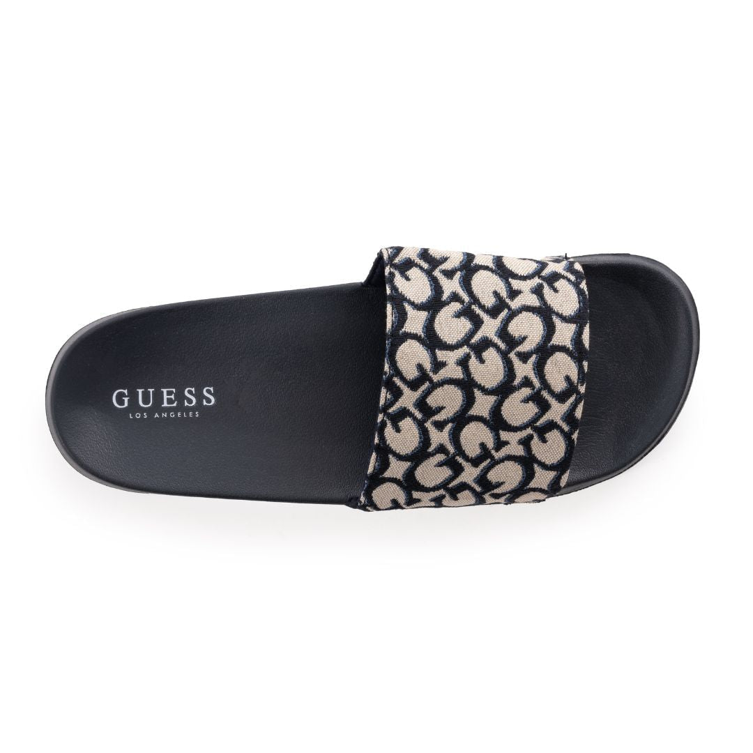 GUESS Allow Monogram Logo Pool Slides Women - OFFWHT