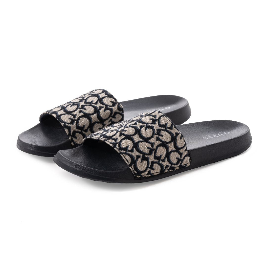 GUESS Allow Monogram Logo Pool Slides Women - OFFWHT