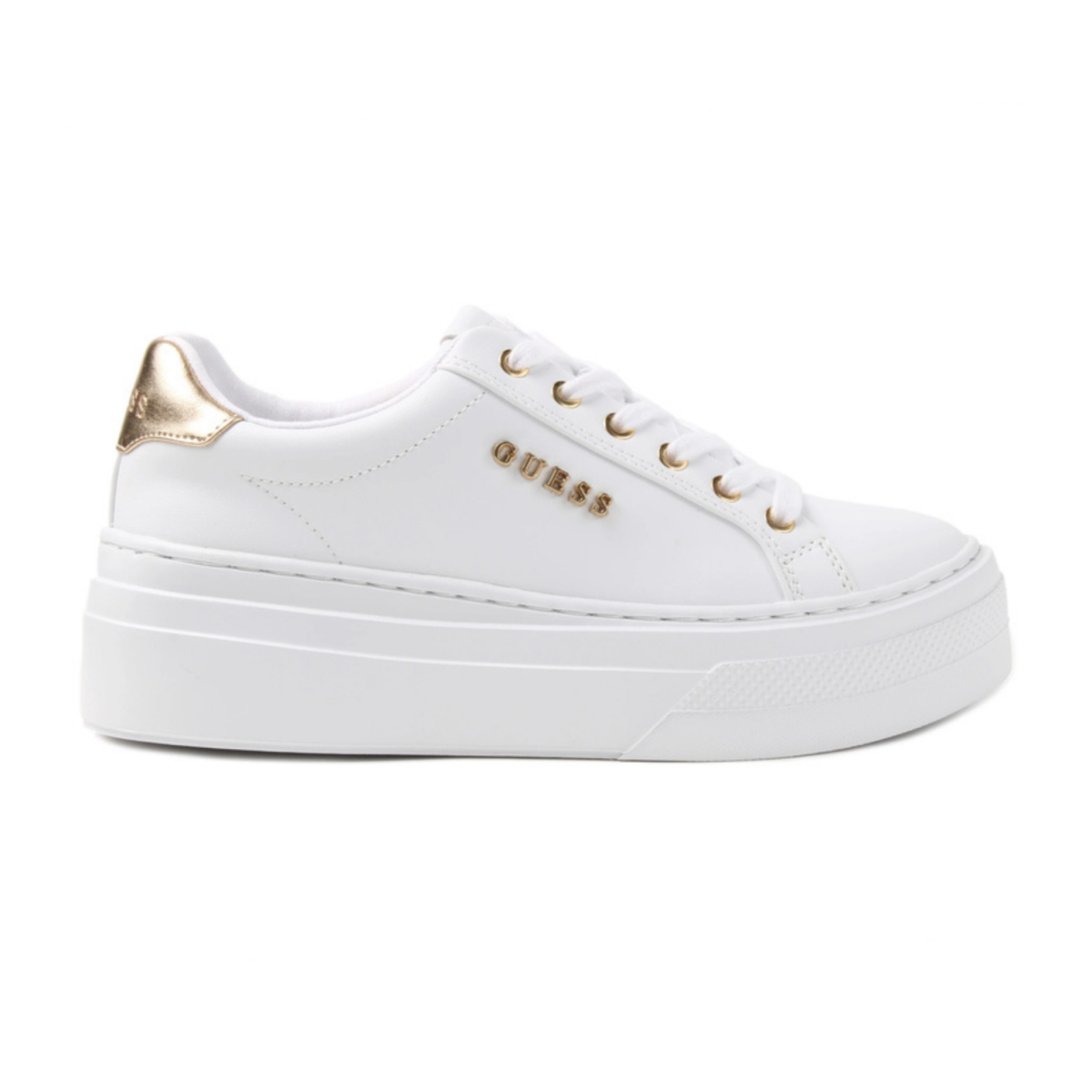 GUESS Amera Sneakers - WHTGLD - White/Gold / 36.5