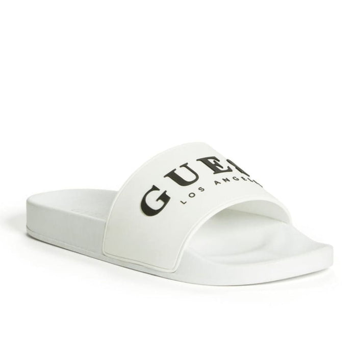 GUESS Angelea Logo Pool Slides - White / 36 - Shoes
