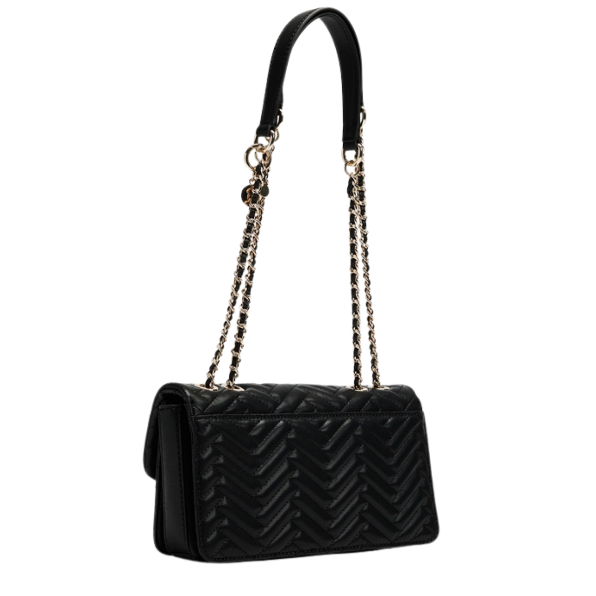 GUESS Anning Convertible Crossbody Flap Bag-BLK